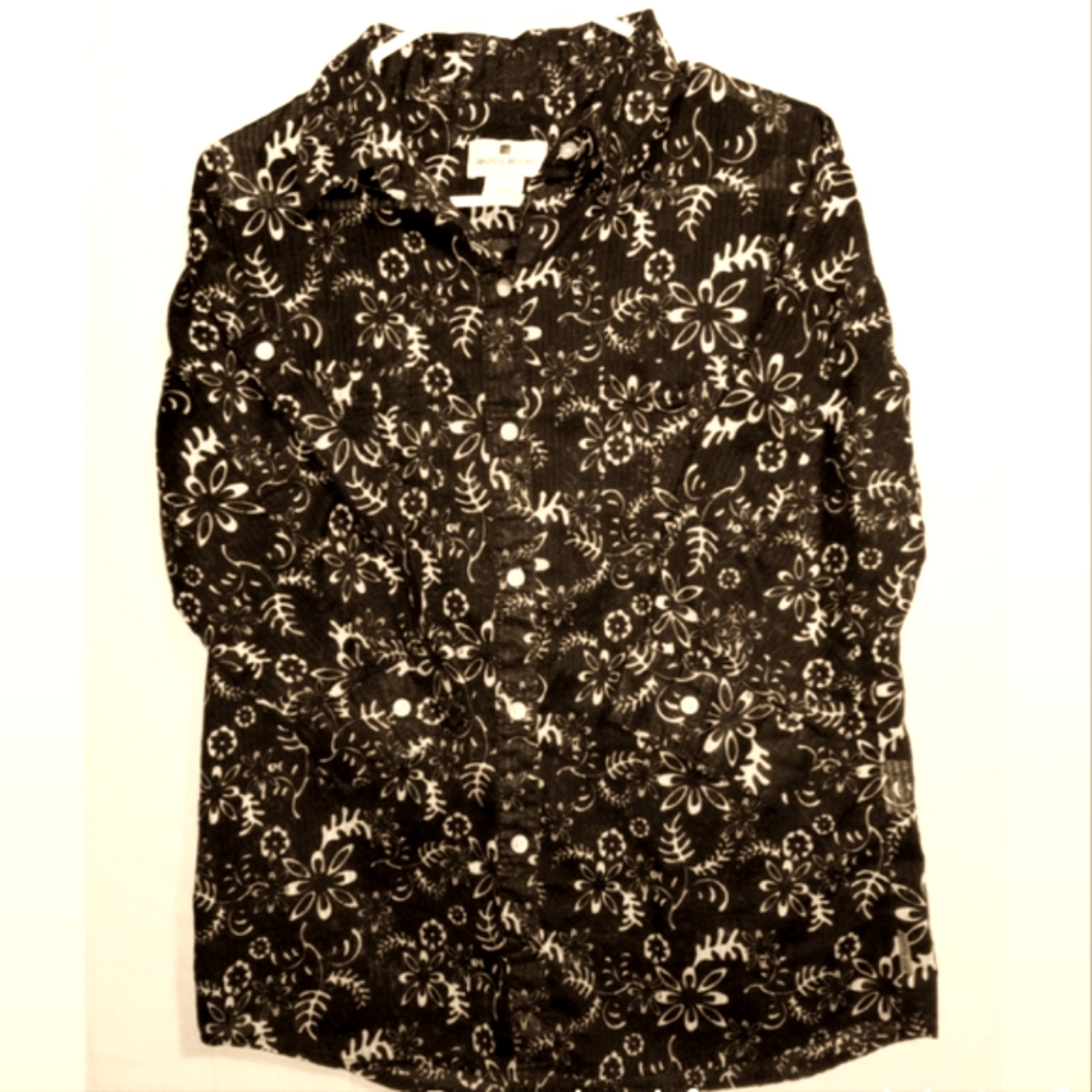 Woolrich Women's Button Up Shirt 3/4 Sleeves